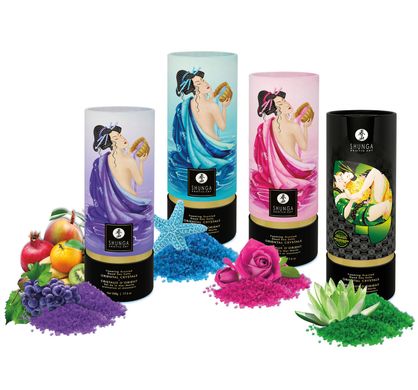 Пінлива сіль для ванни Shunga Dead Sea salt Oriental Crystals — Exotic Fruits (500 г), сіль Мертвого SO6895 фото