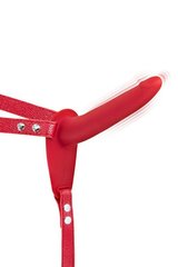 Страпон с вибрацией Fetish Tentation Vibrating Strap-On with Dildo Red SO3753 фото