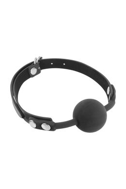 Классический кляп с силиконовым шариком Fetish Tentation Silicone Gag Ball Black SO4038 фото