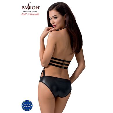 Сексуальне боді-монокіні Passion LAMIS BODY L/XL black, стрепи, блискуча ламе PS24801 фото