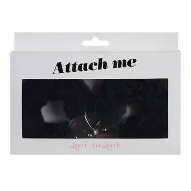 Наручники з плюшевою обробкою Love To Love ATTACH ME Black SO1402 фото