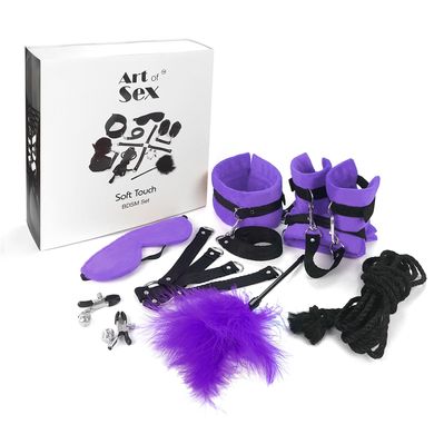 Набор БДСМ Art of Sex - Soft Touch BDSM Set, 9 предметов, Фиолетовый SO6600 фото