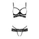 Комплект белья из стреп Passion SARIA SET L/XL Black, открытый доступ, открытая чашка, кружево PS25001 фото 5