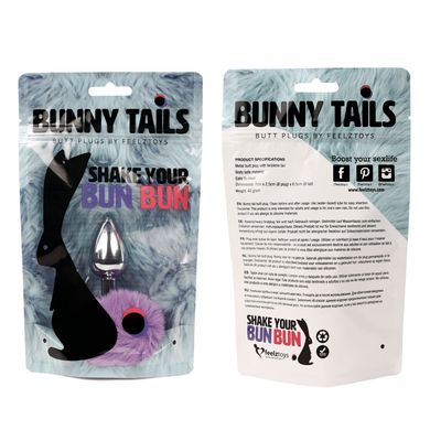 Анальна пробка FeelzToys - Bunny Tails Butt Plug Purple SO5062 фото