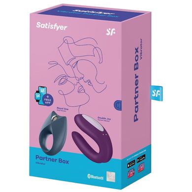 Набор Satisfyer Partner Box 2 (смарт-вибратор для пар Double Joy + виброкольцо Royal One) SO8406 фото