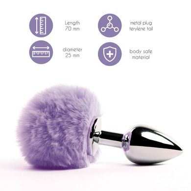 Анальна пробка FeelzToys - Bunny Tails Butt Plug Purple SO5062 фото