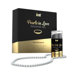 Набір для перлинного масажу Intt Pearls in Love: намисто та силіконовий масажний гель SO2928 фото