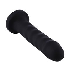 Силіконовий фалоімітатор для секс-машин Hismith 7.1″ Anal Dildo Black, система KlicLok SO6201 фото