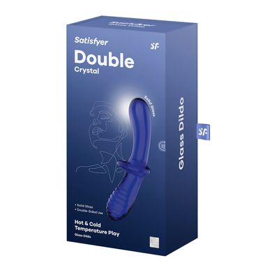 Стеклянный дилдо Satisfyer Double Crystal (light blue) SO8787 фото