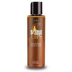 Зігрівальний масажний гель Sensuva Sizzle Lips Salted Caramel (125 мл), без цукру, їстівний SO3211 фото