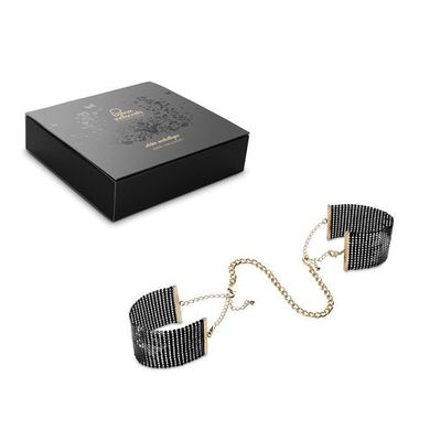 Наручники Bijoux Indiscrets Desir Metallique Handcuffs - Black, металлические, стильные браслеты SO2663 фото