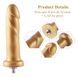 Золотий фалоімітатор Hismith 6.8″ Golden Silicone Dildo, система KlicLok SO6202 фото 2