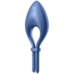 Ерекційне смарт-віброкільце ласо з регулюванням розміру Satisfyer Bullseye Blue SO6120 фото