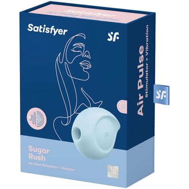 Вакуумный клиторальный стимулятор с вибрацией Satisfyer Sugar Rush Blue SO6072 фото