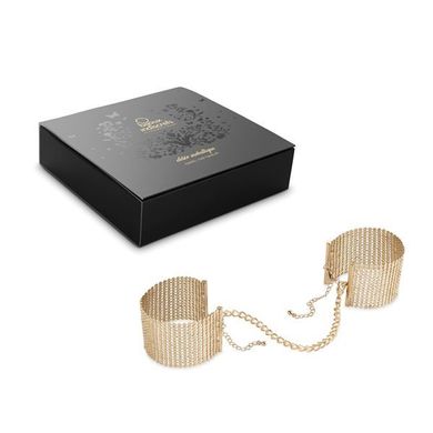 Наручники Bijoux Indiscrets Desir Metallique Handcuffs - Gold, металеві, стильні браслети SO2664 фото