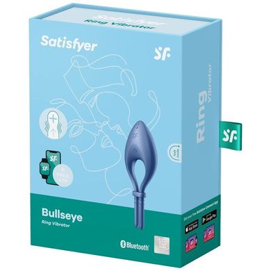 Ерекційне смарт-віброкільце ласо з регулюванням розміру Satisfyer Bullseye Blue SO6120 фото