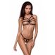 Трусики-стринги из стреп ARMANDA THONG black S/M - Passion Exclusive PS26805 фото 1