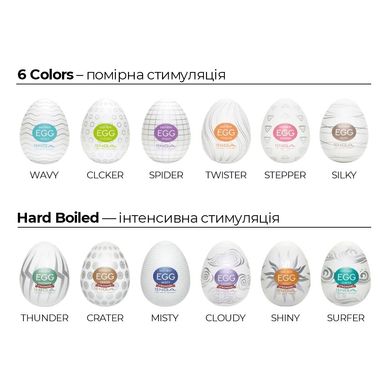 Набор мастурбаторов-яиц Tenga Egg Cool Pack (6 яиц) EGG-006C фото