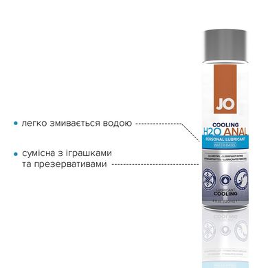 Анальна змазка System JO ANAL H2O — COOLING (120 мл) охолоджувальна, на водній основі SO1695 фото