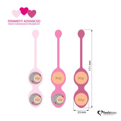 Набор вагинальных шариков для продвинутых FeelzToys - FemmeFit Advanced Pelvic Muscle Training Set SO5067 фото