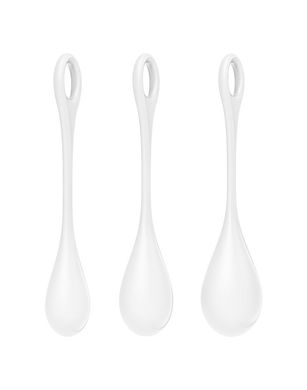 Набор йони бусин Satisfyer Yoni Power 1 White, диаметр 2-2,5-3см, вес 22-46-74гр SO6735 фото