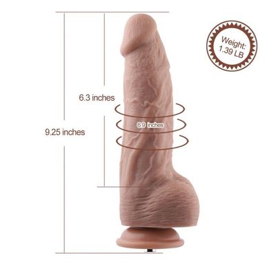 Гибкий фаллоимитатор для секс-машин Hismith 9.25″ Silicone Dildo, система KlicLok SO6207 фото