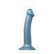 Насадка для страпона Strap-On-Me Mono Density Dildo Blue M, диам. 3,3см, однослойный силикон, гибкий SO3569 фото 1