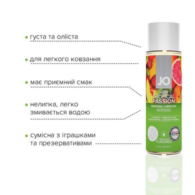 Смазка на водной основе System JO H2O — Tropical Passion (60 мл) без сахара, растительный глицерин SO5227 фото