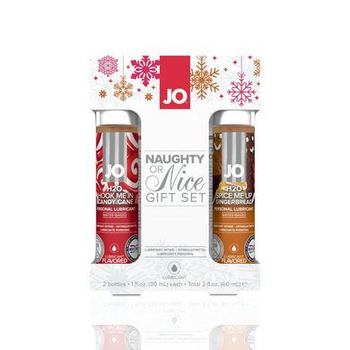 Набор лубрикантов System JO Naughty or Nice Gift Set – Candy Cane & Gingerbread (2×30 мл) SO6163 фото