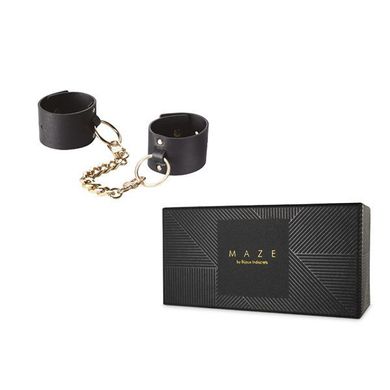 Наручники Bijoux Indiscrets MAZE — Wide Cuffs Black SO2649 фото