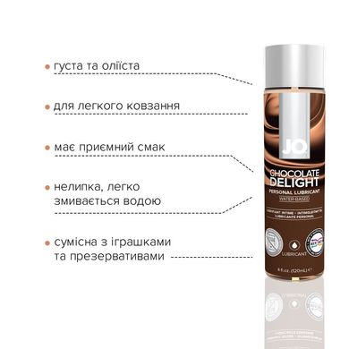 Змазка на водній основі System JO H2O — Chocolate Delight (120 мл) без цукру, рослинний гліцерин SO1776 фото