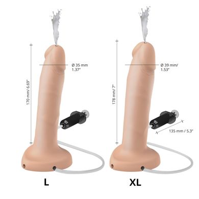 Кончающий фаллоимитатор Strap-On-Me SQUIRTING CUM DILDO REALISTIC Flesh XL SO9014 фото