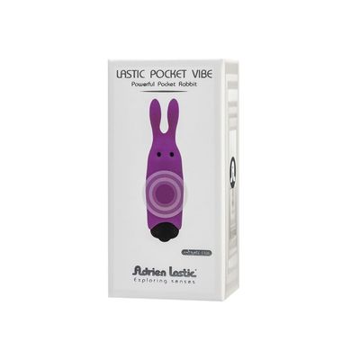 Віброкуля Adrien Lastic Pocket Vibe Rabbit Purple зі стимулювальними вушками AD33483 фото