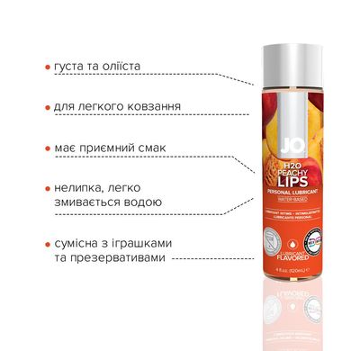 Смазка на водной основе System JO H2O — Peachy Lips (120 мл) без сахара, растительный глицерин SO1777 фото