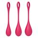 Набор йони бусин Satisfyer Yoni Power 1 Red, диаметр 2-2,5-3см, вес 22-46-74гр SO5547 фото 3