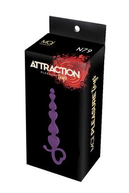 Анальные бусы MAI Attraction Toys №79 Purple, длина 18см, диаметр 3,1см SO4638 фото