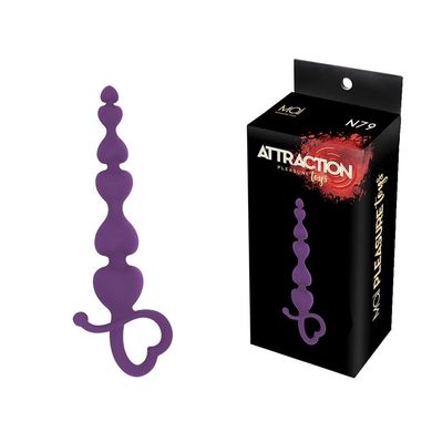 Анальные бусы MAI Attraction Toys №79 Purple, длина 18см, диаметр 3,1см SO4638 фото