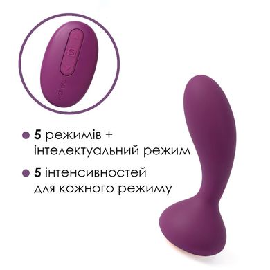 Масажер простати та вібратор точки G з пультом Svakom Julie Violet SO4845 фото