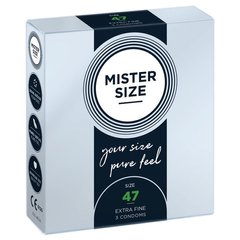 Презервативи Mister Size - pure feel - 47 (3 condoms), товщина 0,05 мм SO8032 фото