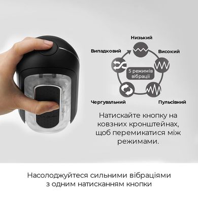 Вибромастурбатор Tenga Flip Zero Electronic Vibration Black, изменяемая интенсивность, раскладной SO2445 фото