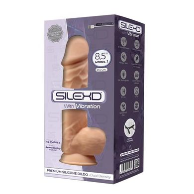 Фаллоимитатор с вибрацией SilexD Norman Vibro Flesh (MODEL 1 size 8,5in), двухслойный, диаметр 5 см SO5016 фото