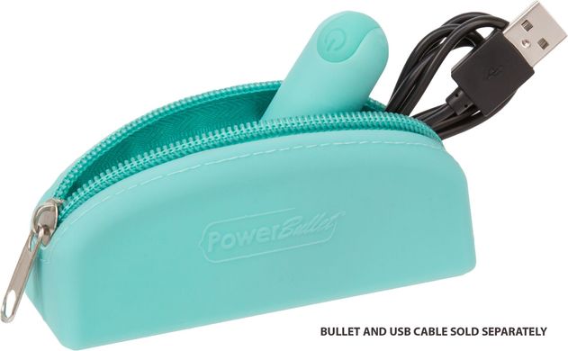 Сумка для хранения секс-игрушек PowerBullet - Silicone Storage Zippered Bag Teal SO5561 фото