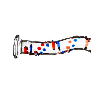 Стеклянный дилдо с изгибами и рисунком Gildo Glass Dildo No. 3 SO4414 фото