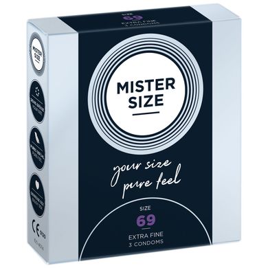 Презервативы Mister Size - pure feel - 69 (3 condoms), толщина 0,05 мм SO8038 фото