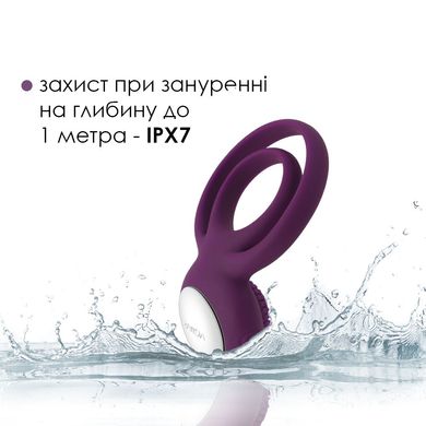 Двойное эрекционное кольцо с вибрацией Svakom Tammy Violet SO4853 фото