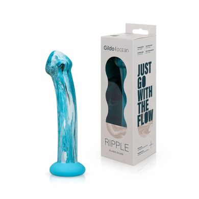 Стеклянный дилдо Gildo - Ocean Ripple Glass Dildo SO8893 фото