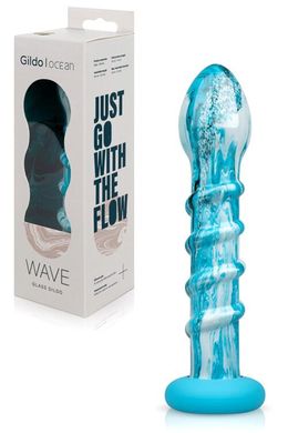 Скляний дилдо Gildo - Ocean Wave Glass Dildo SO8894 фото