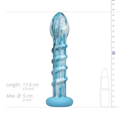 Скляний дилдо Gildo - Ocean Wave Glass Dildo SO8894 фото