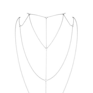 Цепочка для спины Bijoux Indiscrets Magnifique Back and Cleavage Chain - Silver, украшение для тела SO2655 фото