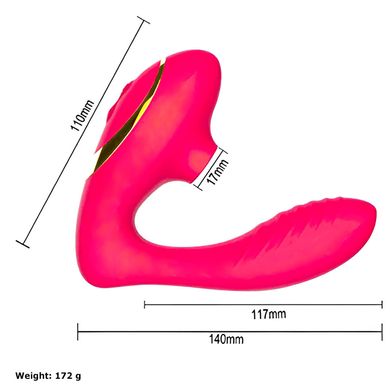 Вібратор прищіпка з вакуумним стимулятором S1111 фото